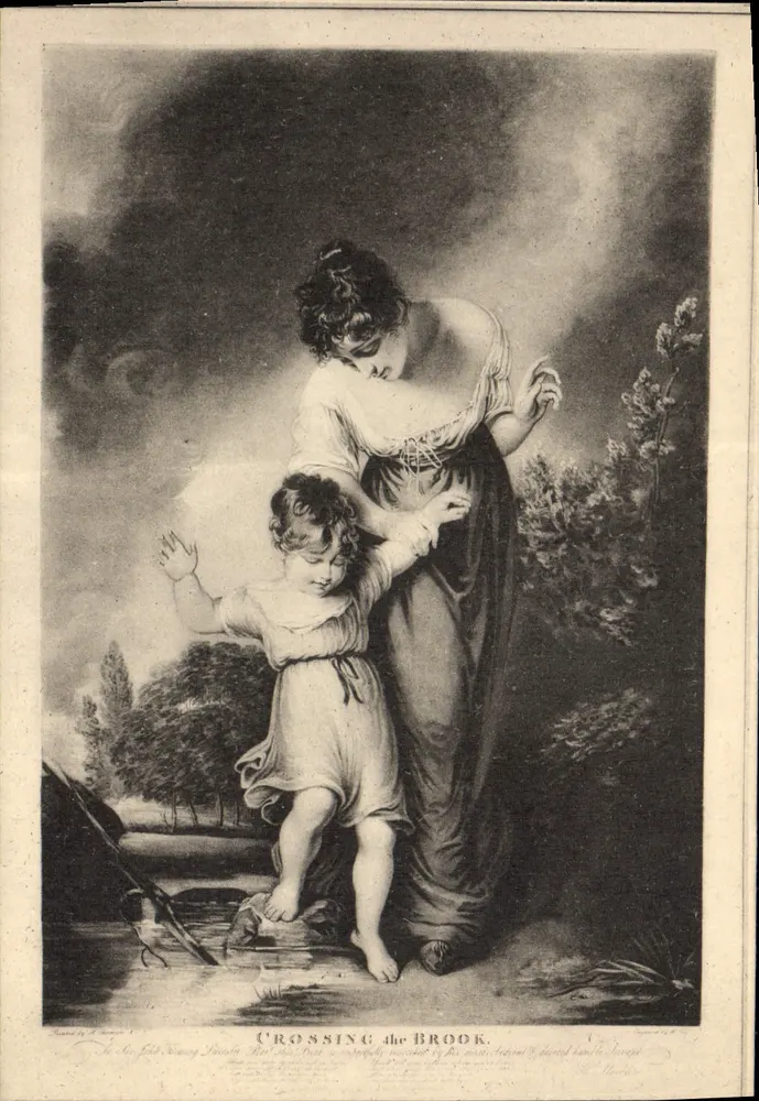 Przejście przez strumień — gravure H. G. B. — wydane przez Gallais Imp. Paris - Awers