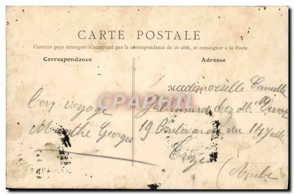 Nogentel - O Parque do Castelo — Arredores de Esternay — Editor B.F. Paris - Verso