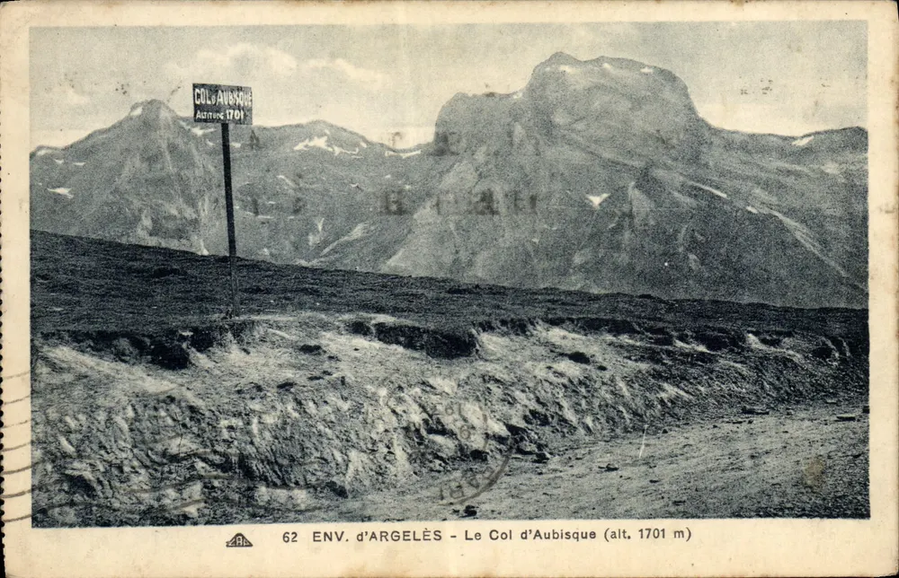 O Col d'Aubisque (alt. 1701 m) — ENV. d'ARGELÈS — editor ARA - Frente