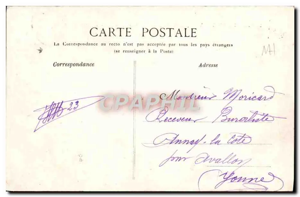 Auxerre — Allgemeiner Blick vom Ufer der Yonne — Nordmann, Verleger, Auxerre - Rückseite