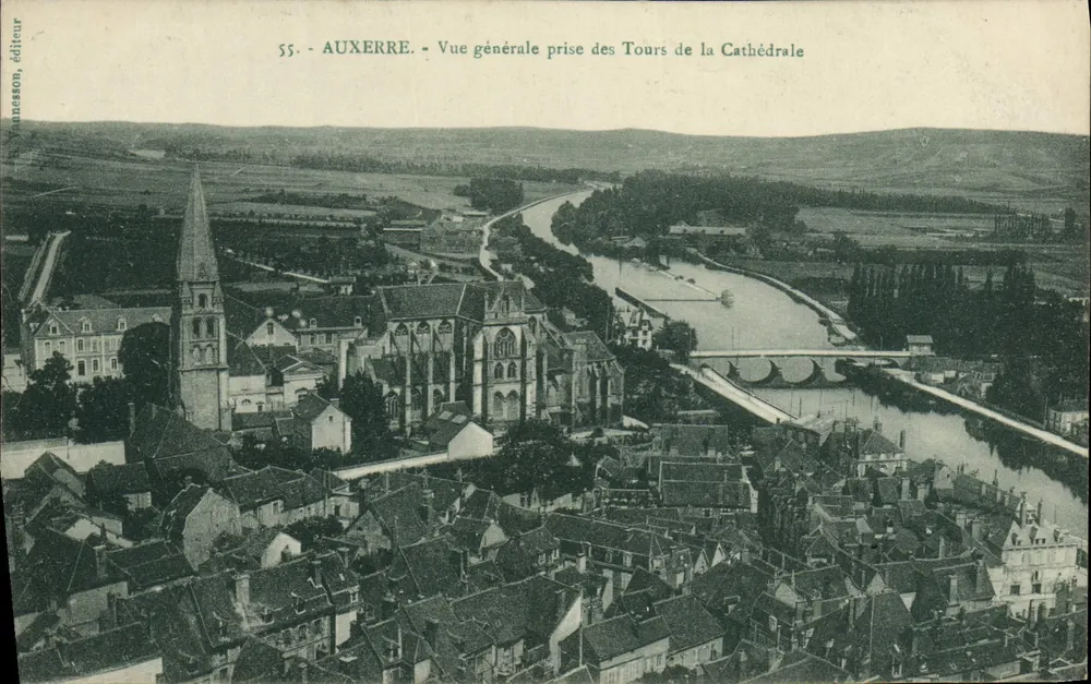 Auxerre - Allgemeiner Blick vom Turm der Kathedrale — Verlag Vanasson, Nr. 55 - Vorderseite