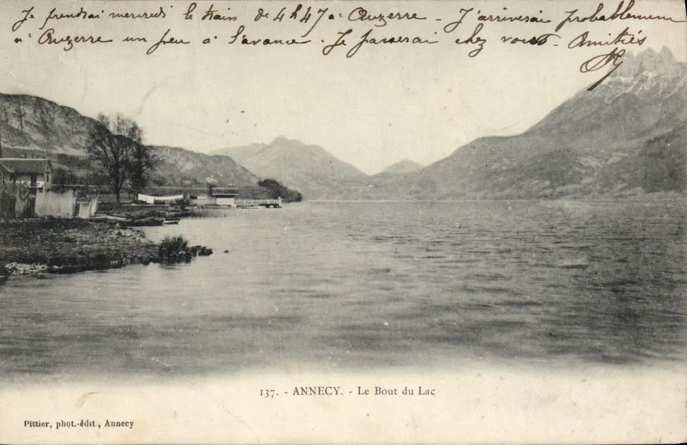 Annecy — O Fim do Lago — Pittier, fot.-edit., Annecy, n°137 - Frente