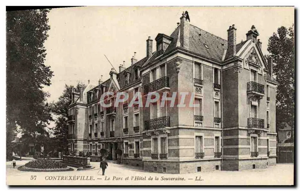 Contrexéville — Der Park und das Hotel de la Souveraine — LL. - Vorderseite