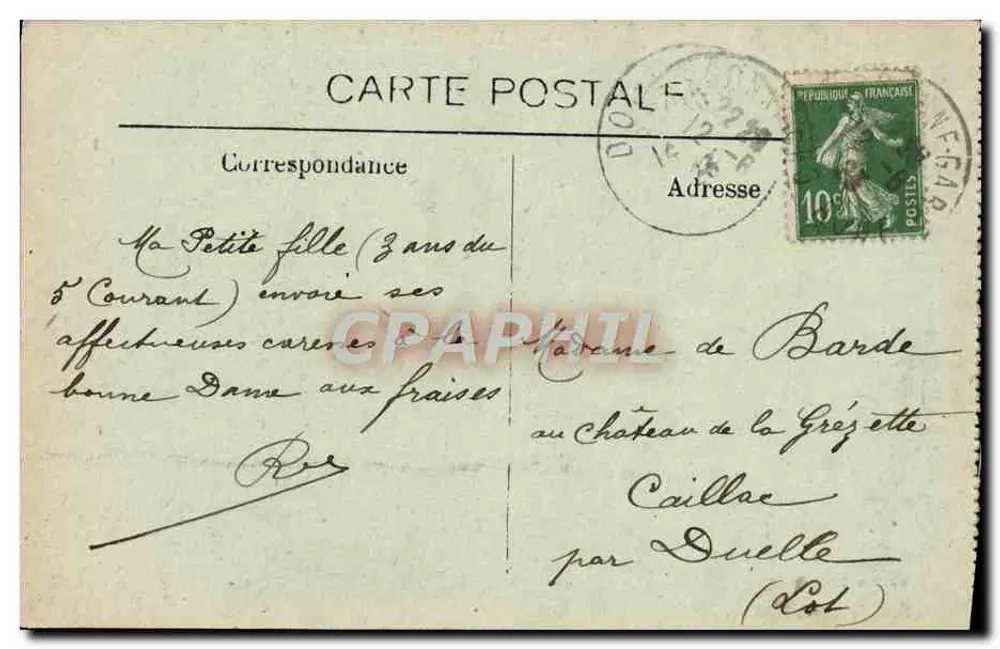 DIE STADT CARCASSONNE — Das feudale Schloss — Haupteingang — Edition Léon Fournier - Rückseite