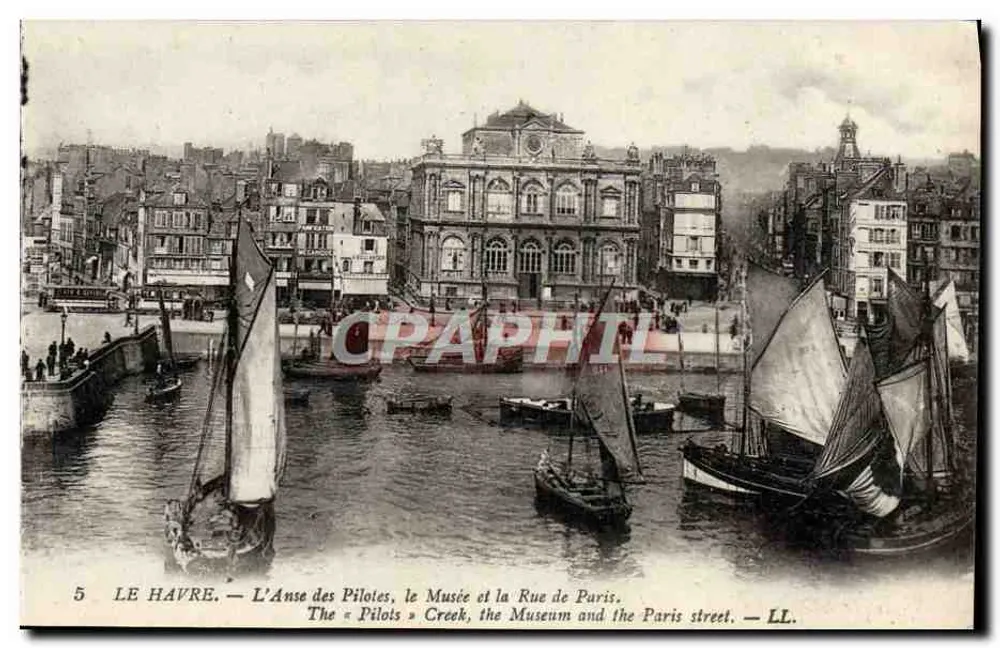 Le Havre — Der Anse der Lotsen, das Museum und die Rue de Paris — LL - Vorderseite