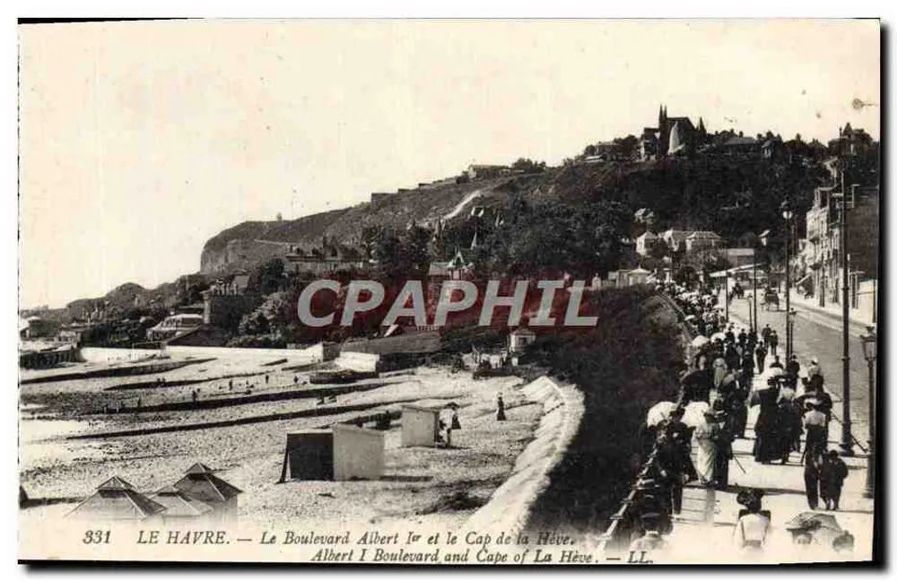 Le Havre — Boulevard Albert Ier und Cap de la Hève — LL, n° 331 - Vorderseite