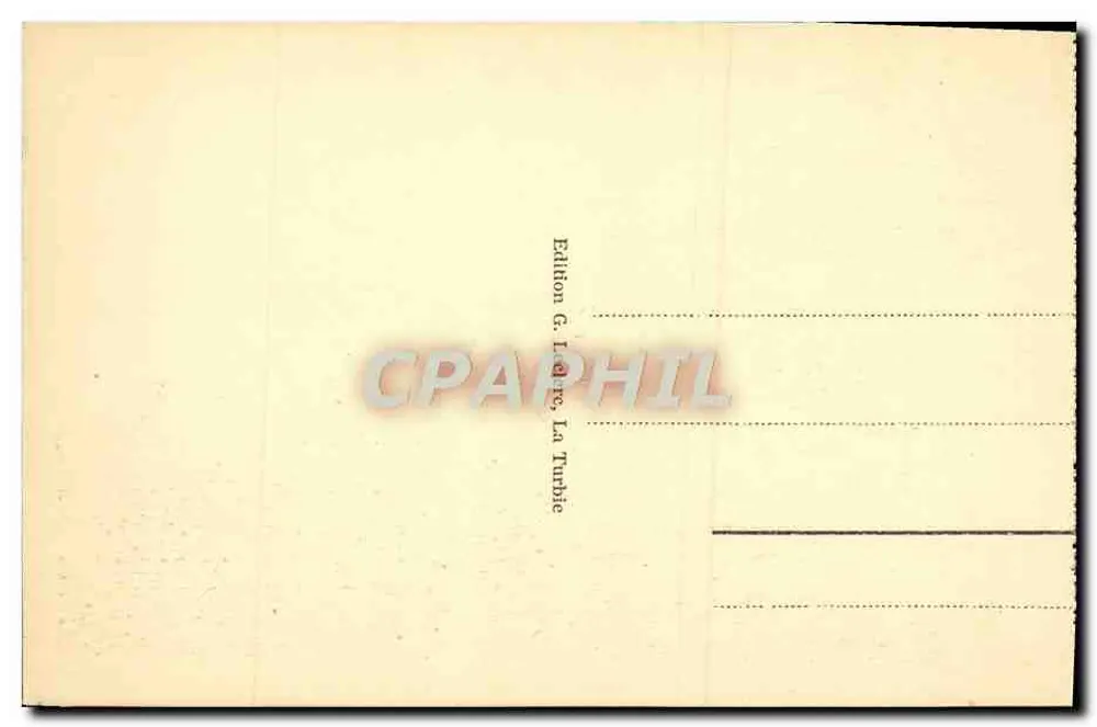 La Turbie - Velha Rue — editor G. Lefèvre, n°38 - Verso