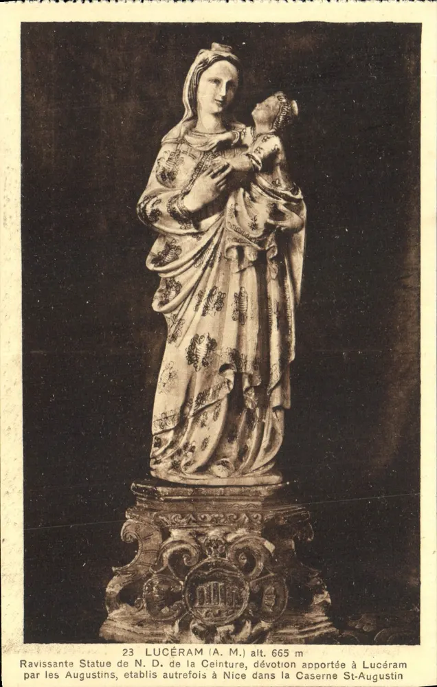 Statue der Jungfrau von der Gürtel in Lucéram — Verlag Gal Paul, Lucéram - Vorderseite