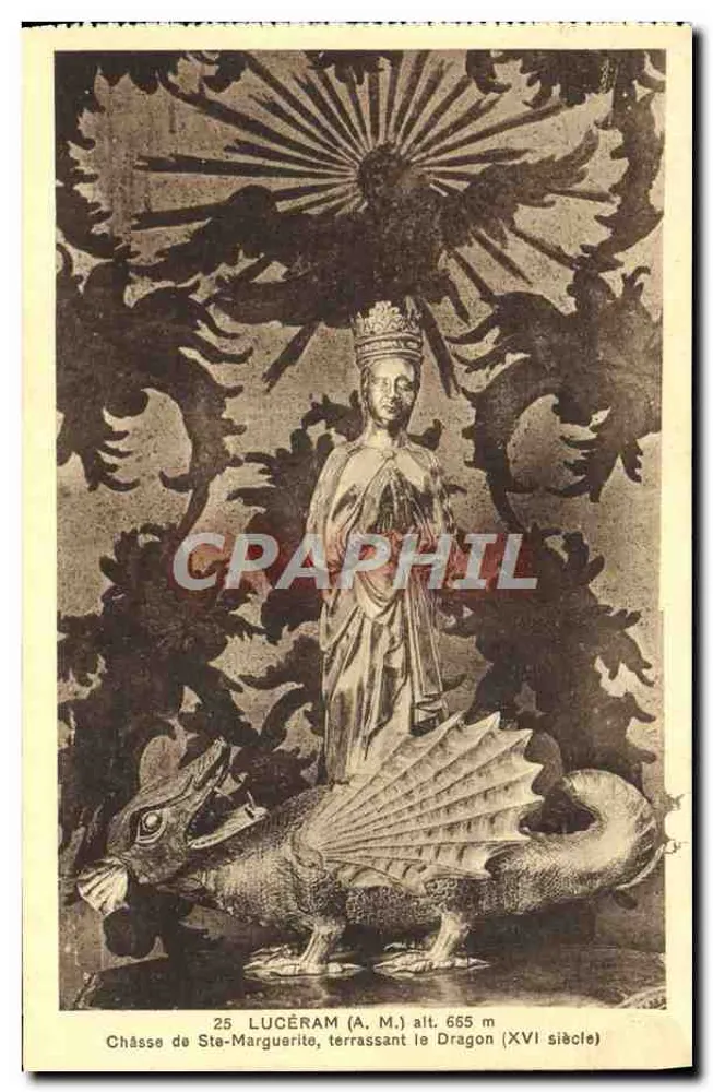 Schrein der Heiligen Marguerite, die den Drachen besiegt — Lucéram (A.M.) H. 665 m — Verlag Gal Paul Tabacs, Lucéram - Vorderseite