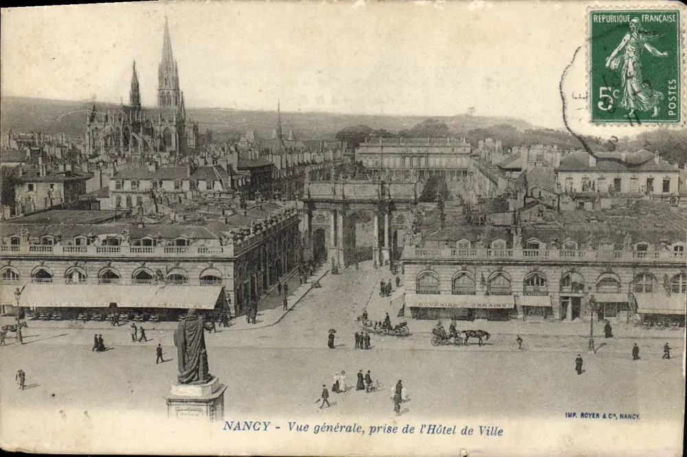 NANCY - Allgemeiner Blick, aus dem Rathaus genommen — IMP. ROYER & CIE, NANCY - Vorderseite