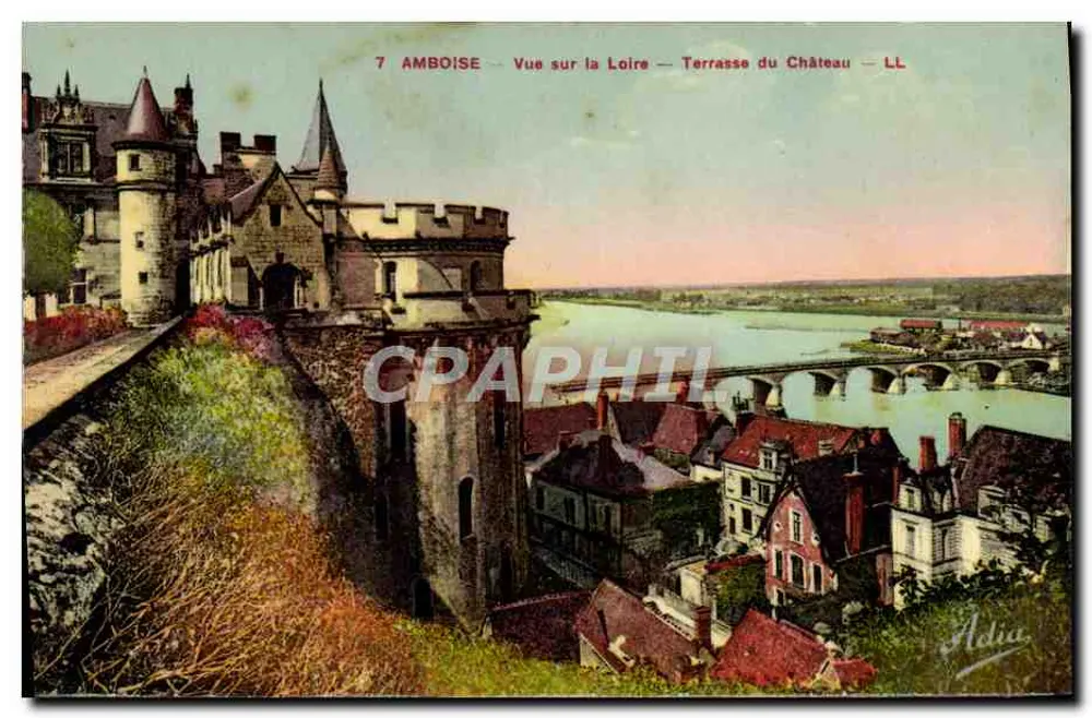 Amboise — Aussicht auf die Loire — Terrasse des Schlosses — LL — Adia - Vorderseite