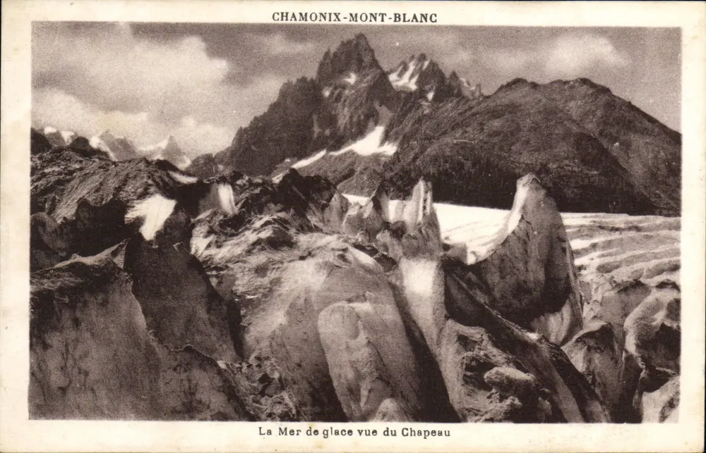 Chamonix-Mont-Blanc — Die Mer de Glace vom Chapeau aus gesehen — G. Torraz, phot.édit. - Vorderseite