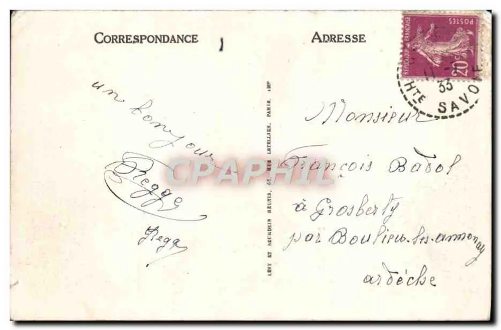 Annecy — Vue Générale — éditeur LL, n° 385 - Verso
