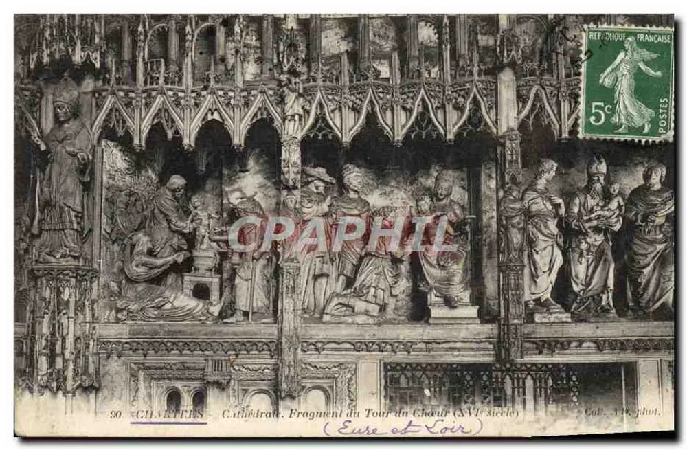 Kathedrale von Chartres — Fragment des Chorumschritts (17. Jahrhundert) — Col. A. P. phot. - Vorderseite