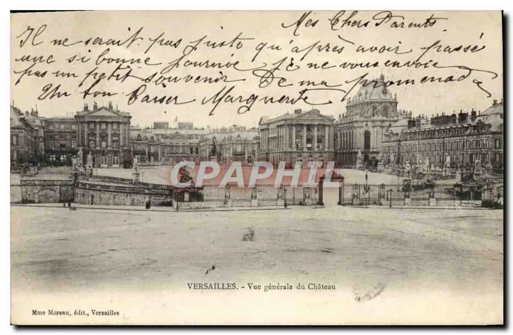 Versailles — Algemene uitzicht van het Paleis — Mme Moreau, uitg. Versailles - Voorkant