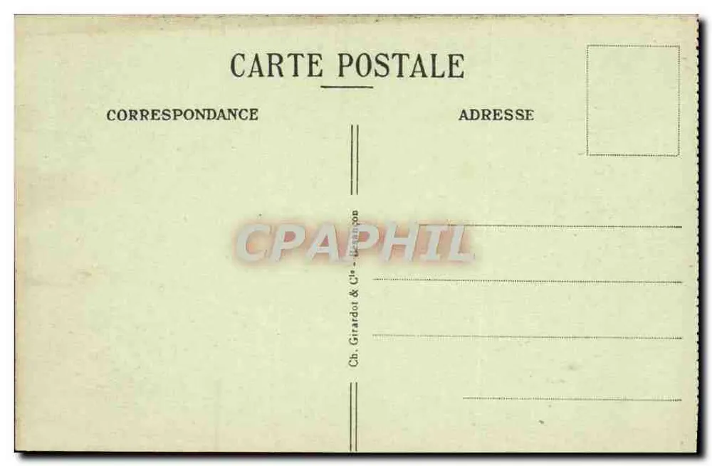 Les Bassins du Doubs — Pittoreske Orte der Franche-Comté — Nr. 914 — Ch. Girardot & Cie, Besançon - Rückseite