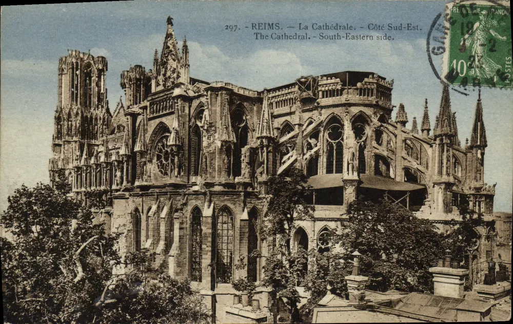 Reims — A Catedral — Lado Sudeste — Bandet editor, n° 297 - Frente