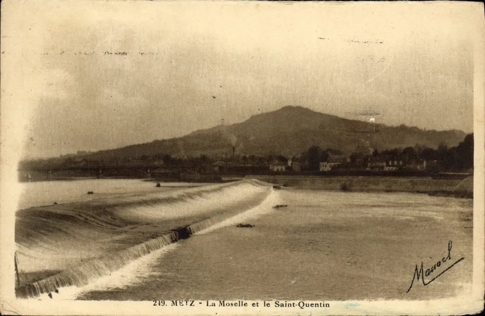 Metz - La Moselle et le Saint-Quentin — éditeur Manoel, n° 249 - Anverso