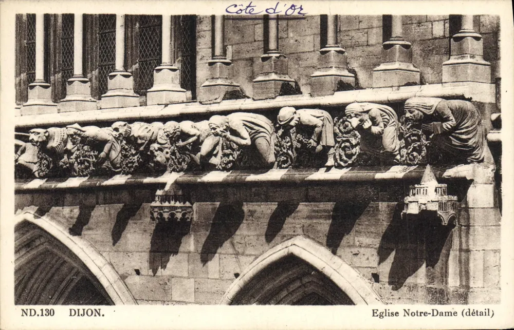 Dijon — Igreja de Nossa Senhora (detalhe) — Côte d'Or — ND.130 - Frente