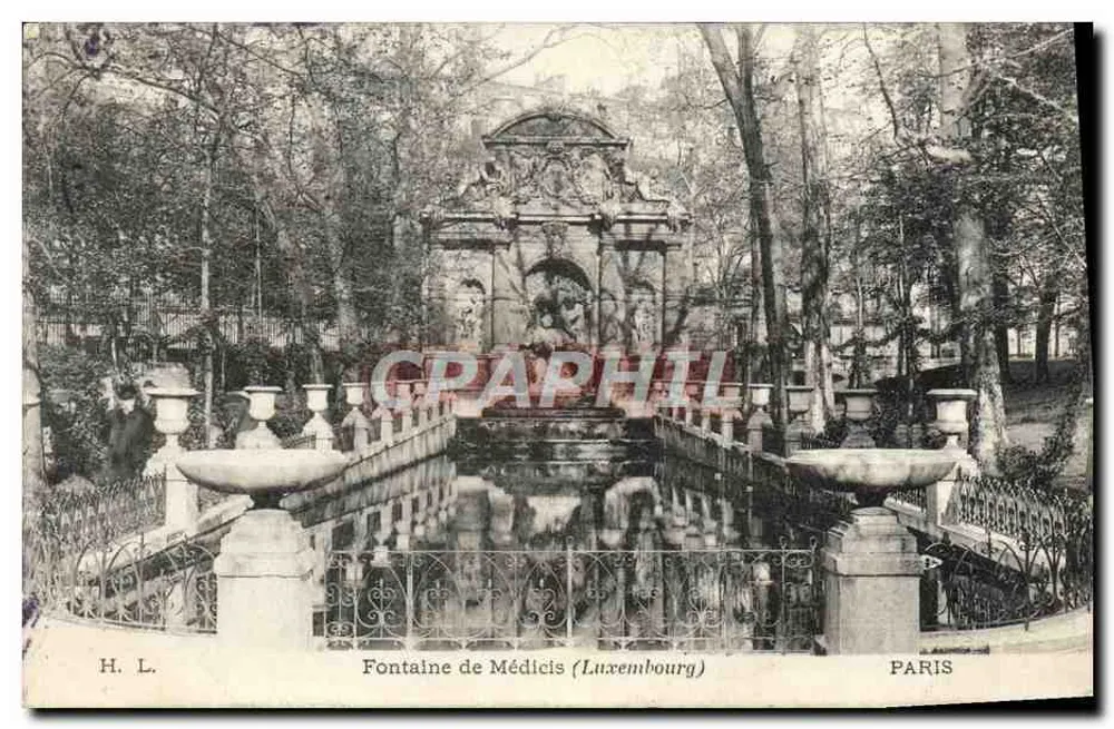 Fontaine de Médicis (Luxembourg) — Paris — H. L. - Vorderseite