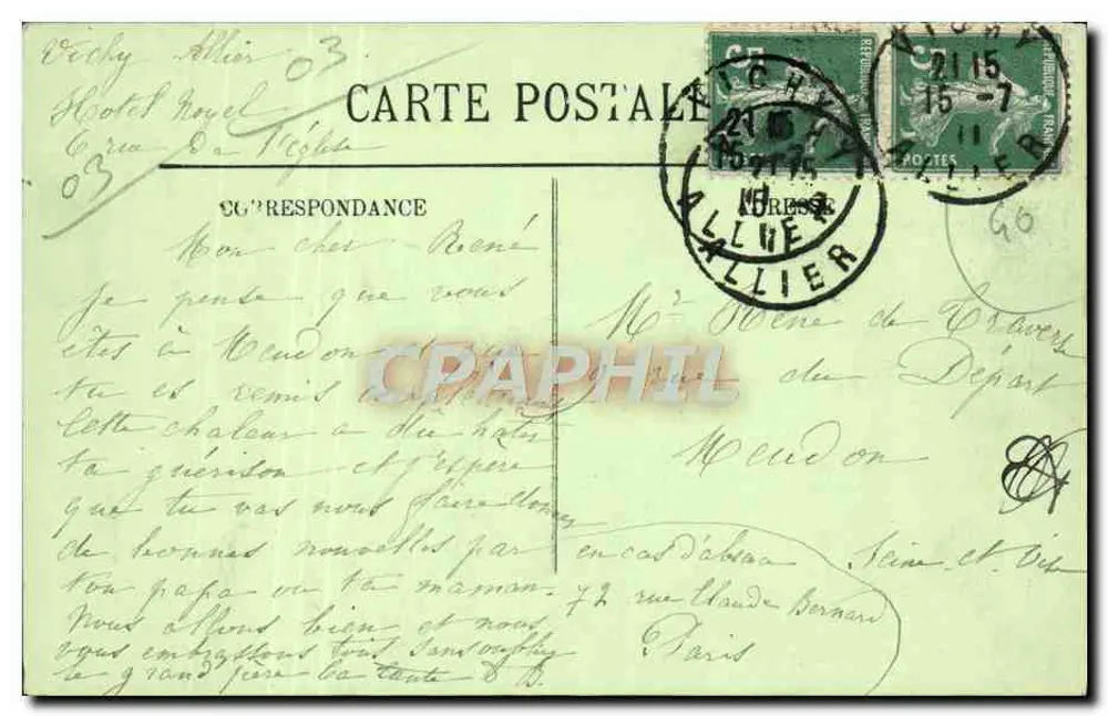 Vichy — Uitzicht genomen in het Park — LL. n°5 - Achterkant