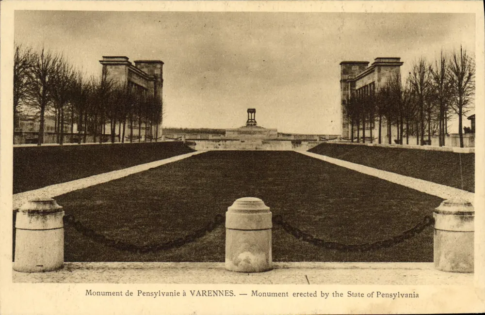 Pennsylvania-Monument in VARENNES — Monument errichtet vom Bundesstaat Pennsylvania - Vorderseite