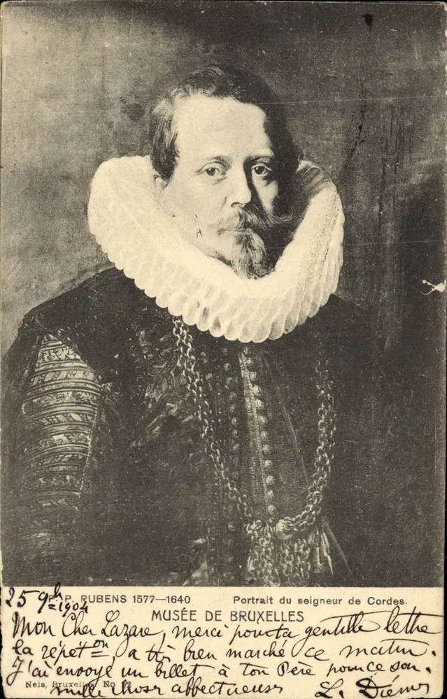 Porträt des Herrn von Cordes — Gemälde von Rubens 1577-1640 — Nels, Brüssel, Nr. 259 - Vorderseite