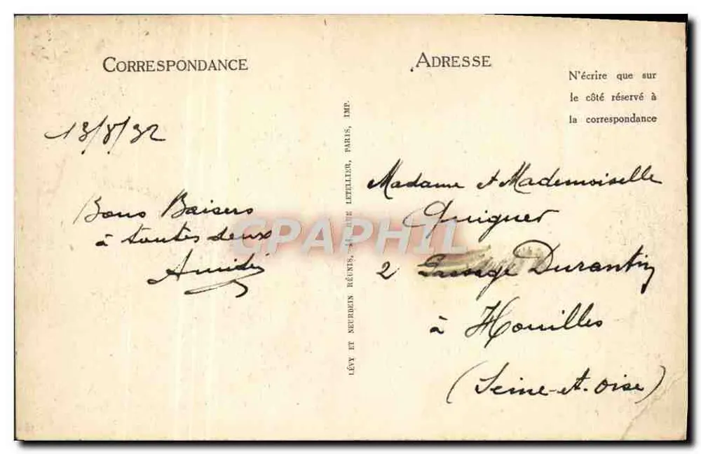 Falaise — Castelo (Oeste) — C. Jeanne, editor-fotógrafo, Falaise - Verso