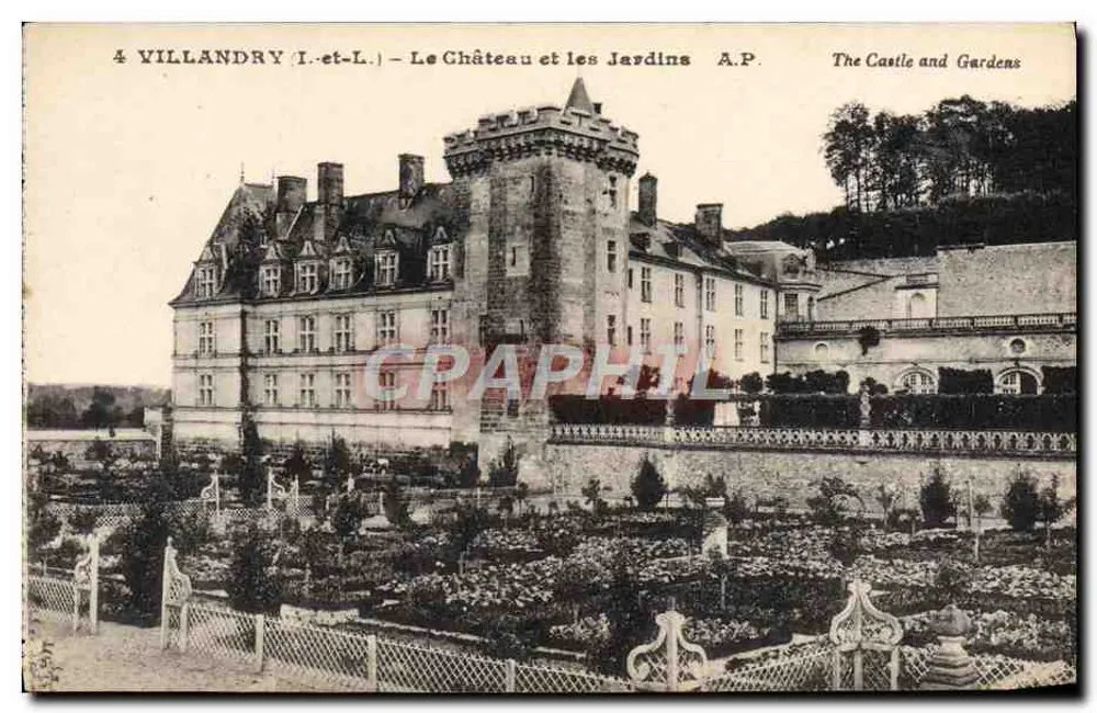 Villandry (Loir-et-Cher) — Schloss und Gärten — A.P. - Vorderseite