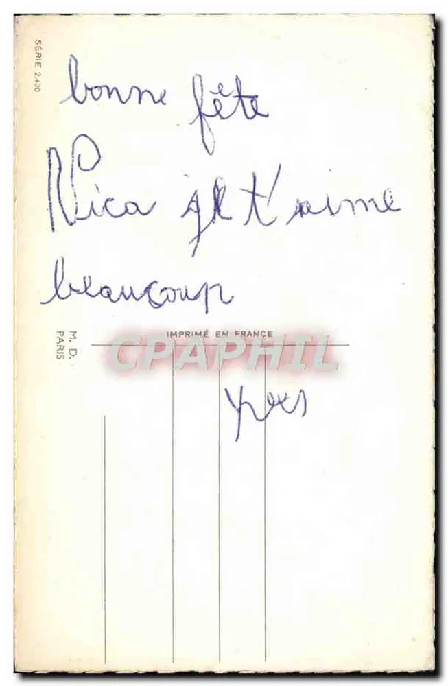 Pensyje — seria 2.400 — M.D. Paris - Rewers