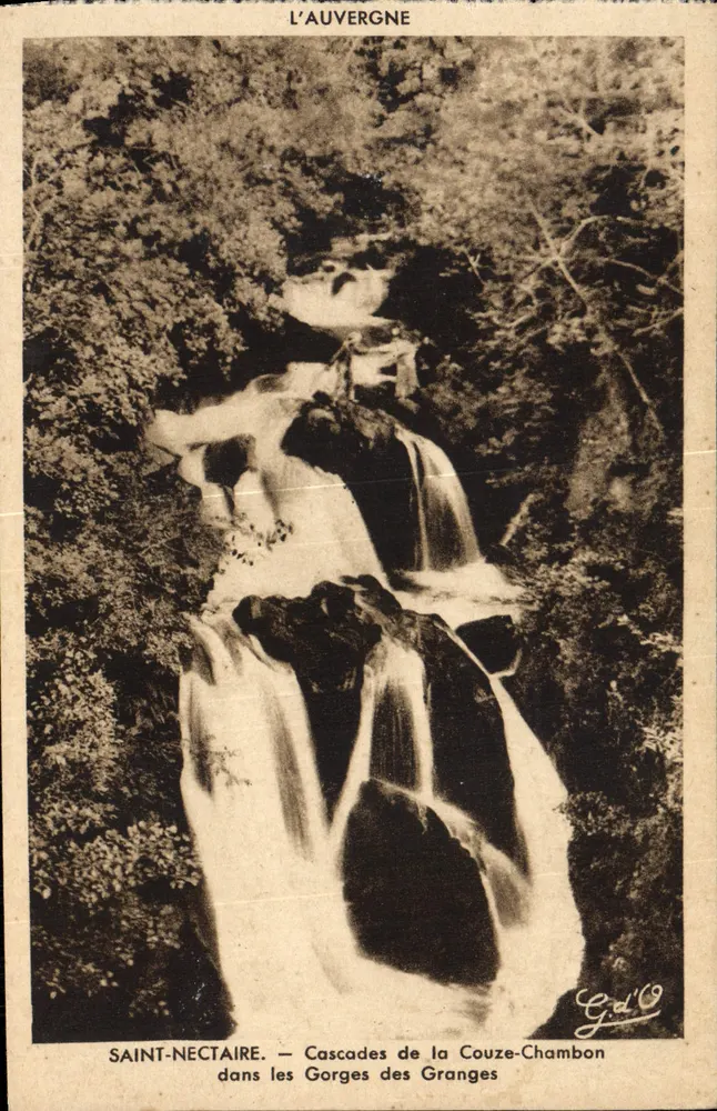 Saint-Nectaire — Wasserfälle der Couze-Chambon in den Gorges des Granges — G.d'O. - Vorderseite