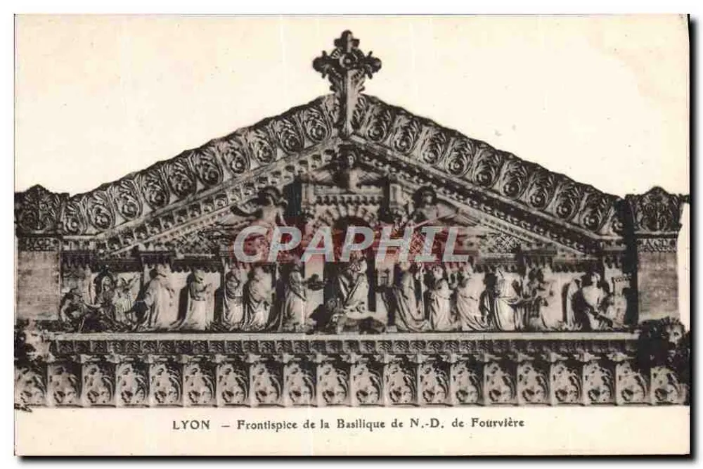 LYON — Frontispício da Basílica de N.-D. de Fourvière - Frente