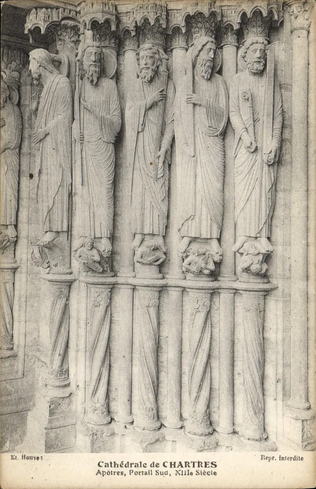 Apôtres — Portail Sud — Cathédrale de CHARTRES — Ét. Houvet - Vorderseite