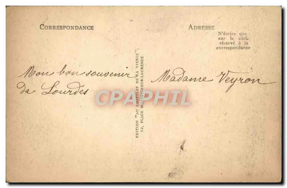 Lourdes — A Basílica e o Gave — LL — n°246 - Verso