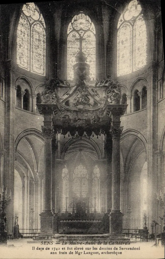 Sens — O Maître-autel da Catedral — A. Mondou, editor em Sens - Frente