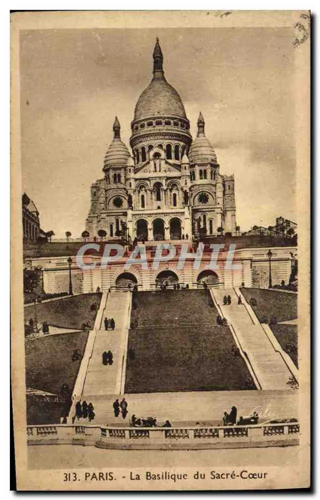 Paris - A Basílica do Sagrado Coração — L. Roisson, edit. Paris, n° 313 - Frente