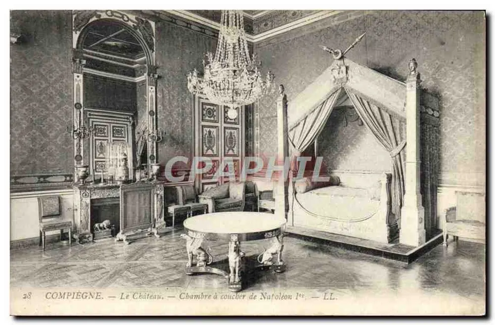 Compiègne — Das Schloss — Schlafzimmer von Napoleon I — LL. n°28 - Vorderseite