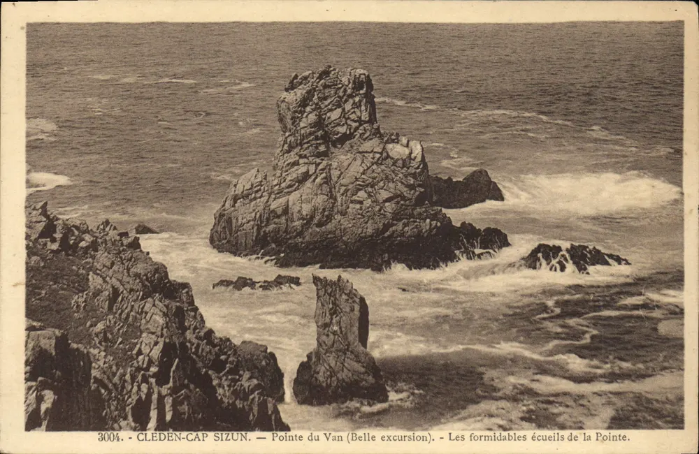Ponta do Van — Os formidáveis recifes da Ponta — CLEDEN-CAP SIZUN, n°3004 - Frente