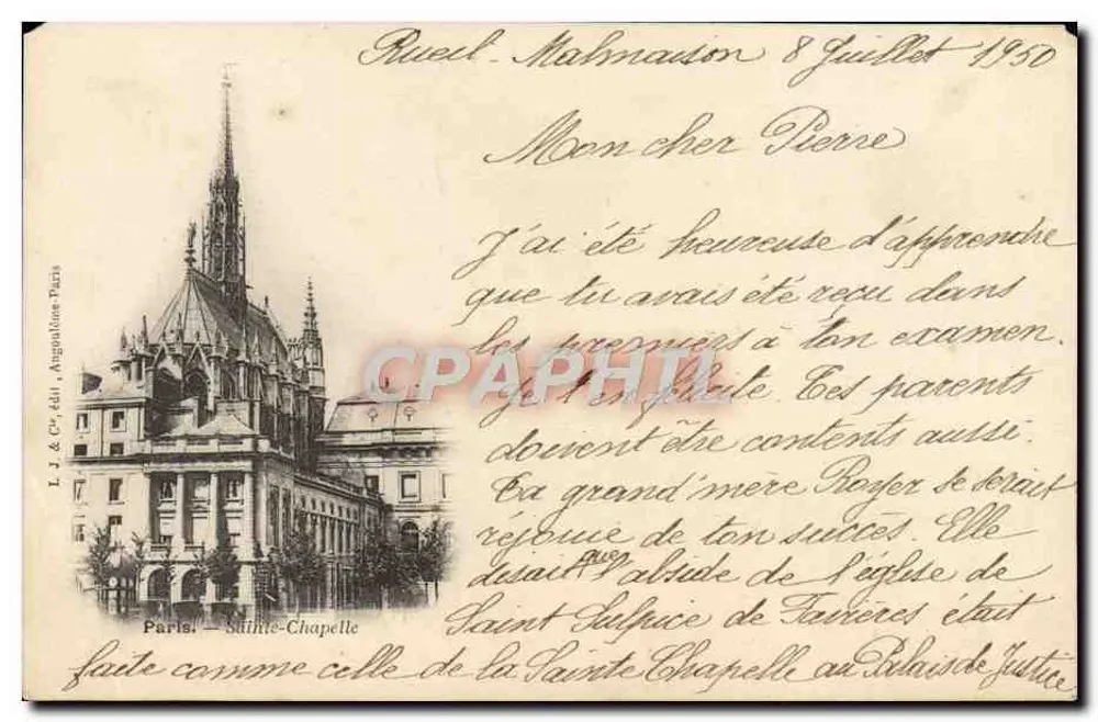 Paris — Sainte-Chapelle — L. J. & Cie, Paris - Frente