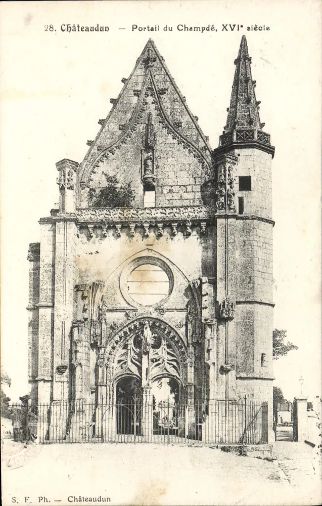Châteaudun — Portal do Champdé, Século XVI — S. F. Ph. - Frente