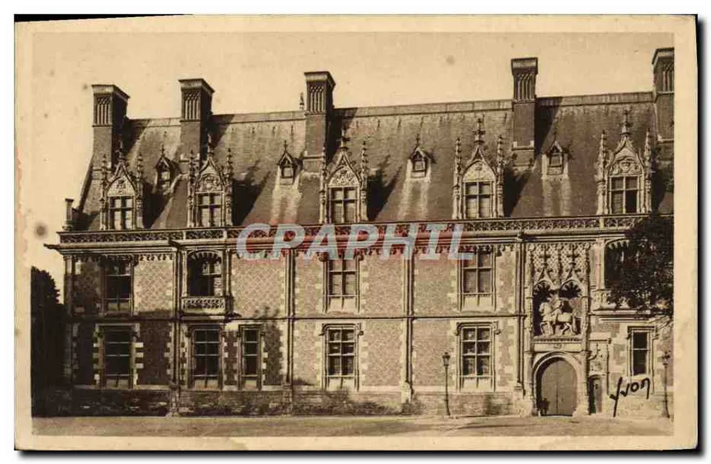 Castillo de Blois — Facha de Luis XII — Ediciones de Arte Wartel - Anverso