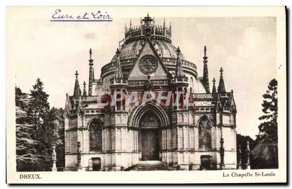 Dreux — A Capela São Luís — Editor anônimo, número de série não visível - Frente