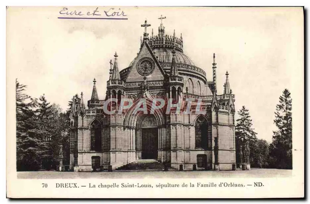 Dreux — La capilla de San Luis, sepultura de la Familia de Orleans — DREUX 70 - Anverso