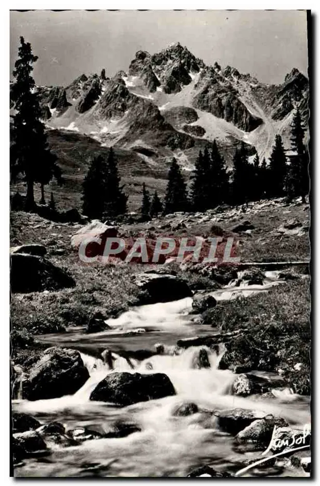DER SOMMER IN DEN ALPEN — 10 — Felsen, Wasserfall, Tannen und Gipfel — Éditions Photographiques CHAMBERY - Vorderseite