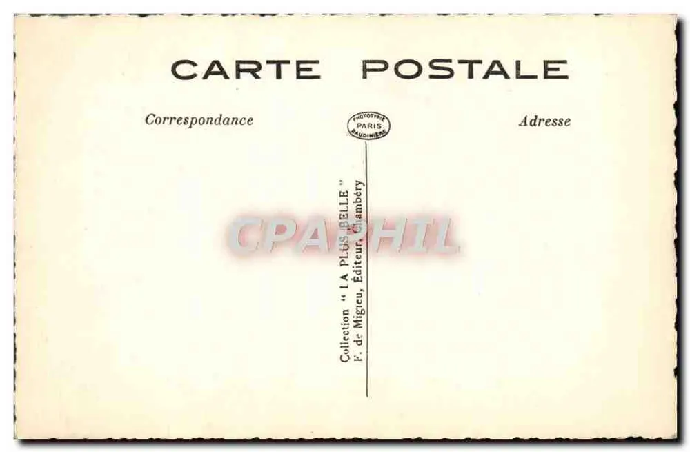 Arredores de AIX-LES-BAINS — Abadia de Hautecombe — Convento dos Religiosos Cistercienses - Verso