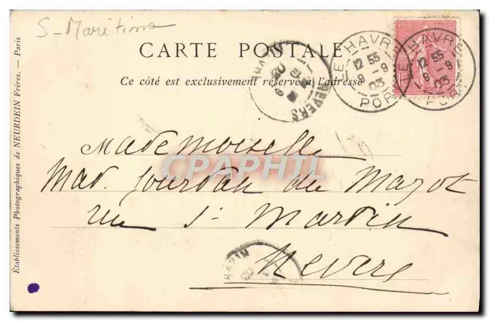 Le Havre — Grosse Mer — Coleções ND Phot - Verso
