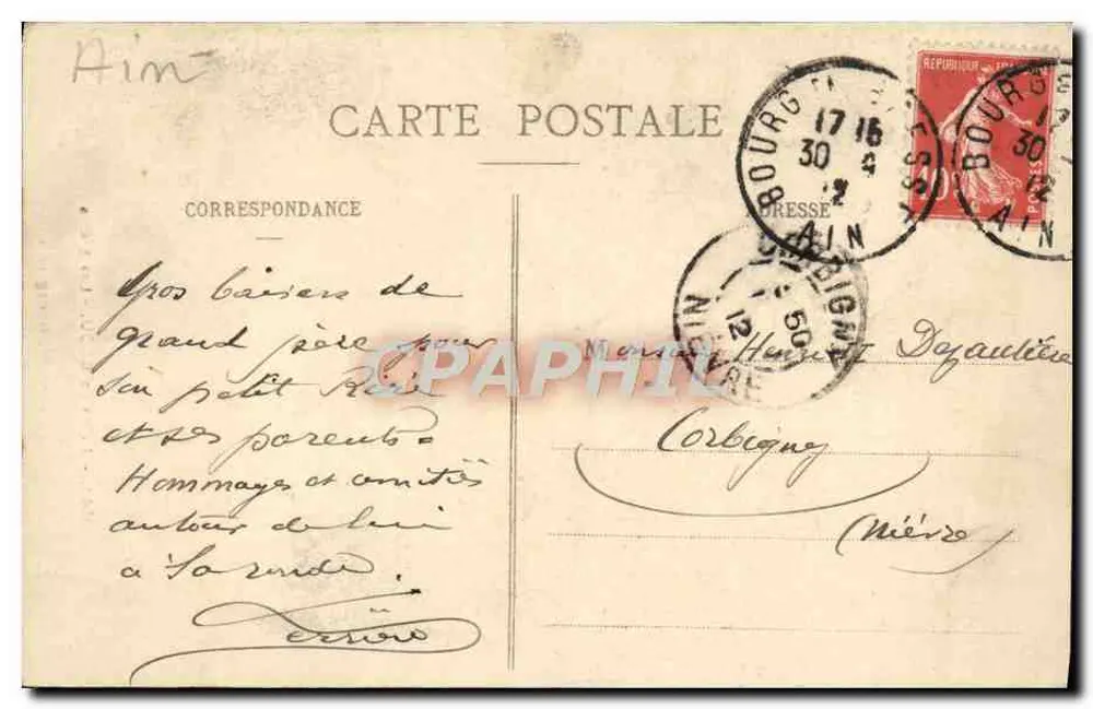 Igreja de Brou - As Stalles — B. Ferrand, editor, 41, Rue Centrale, Bourg (Ain) - Verso