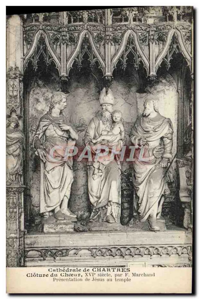 Kathedrale von Chartres — Chorbalustrade, 16. Jahrhundert — von F. Marchand - Vorderseite