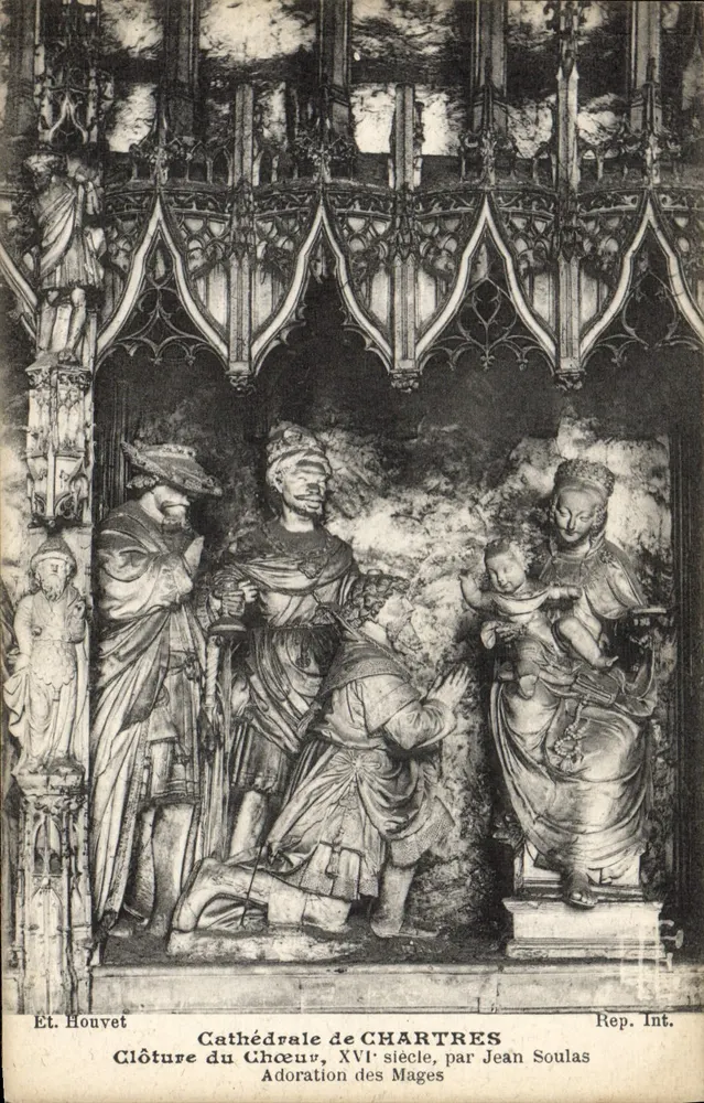 Kathedrale von Chartres — Chorverschluss, 16. Jahrhundert, von Jean Soulus — Ét. Houvet - Vorderseite