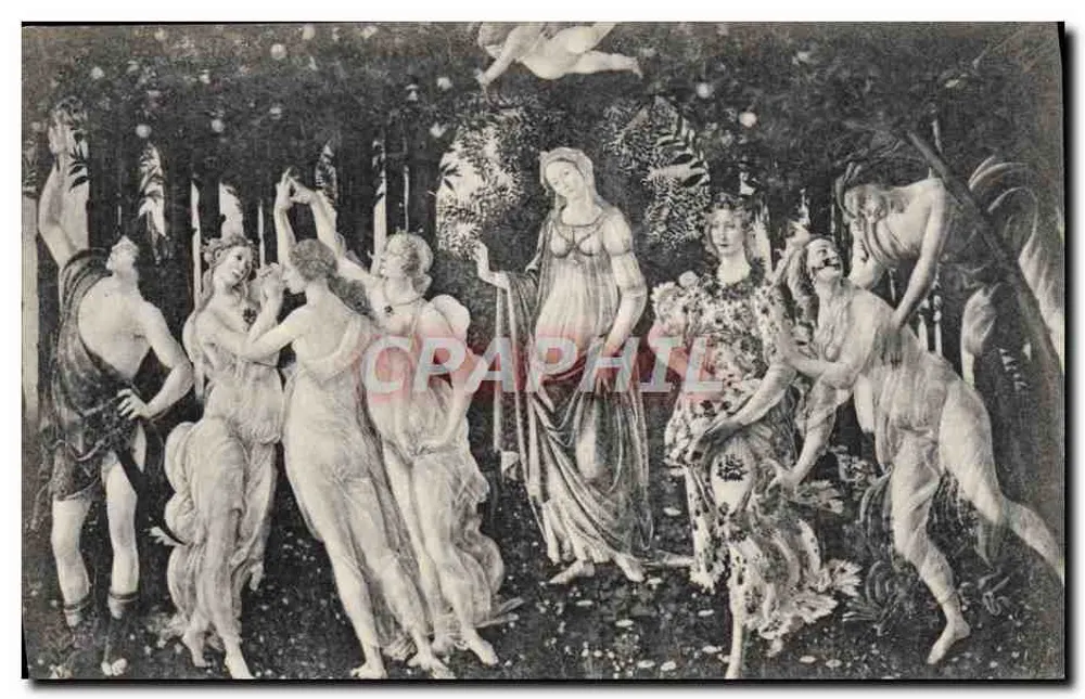 Florenz — Allegorische Szene der Frühling — Sandro Botticelli, Verlag Stengel & Co. Dresden - Vorderseite